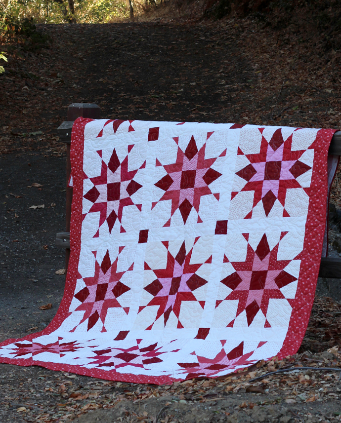 Franklin Star Pattern designed and made by Julie Cefalu @ The Crafty Quilter.  Pattern available on Etsy.