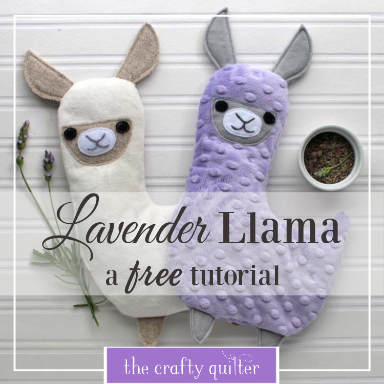 Lavender Llama, hot/cold plush tutorial - The Crafty Quilter
