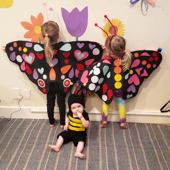 Halloween pollinators.  Costumes made by Kelly Cutbirth.