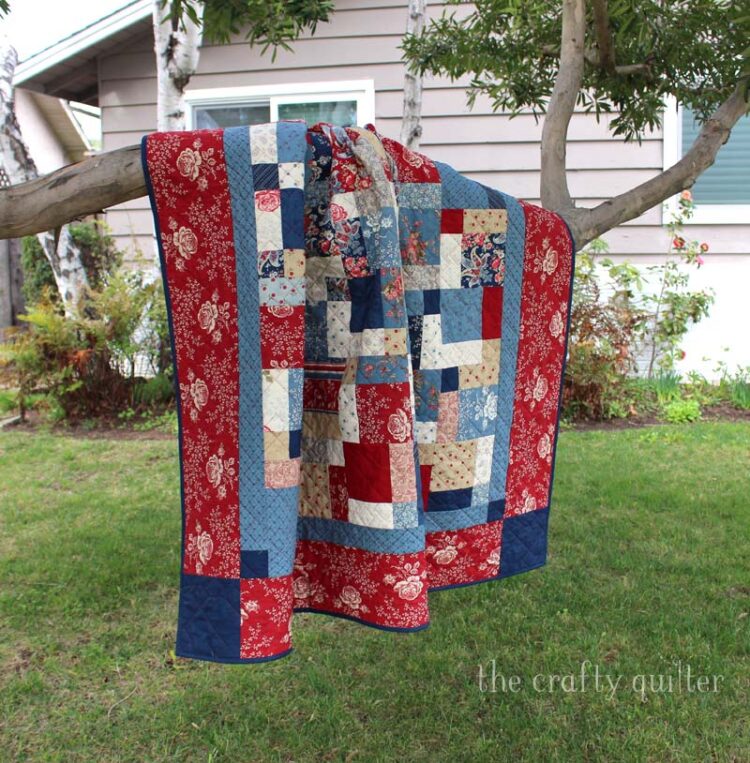 Disappearing nine patch quilt made by Julie Cefalu @ The Crafty Quilter