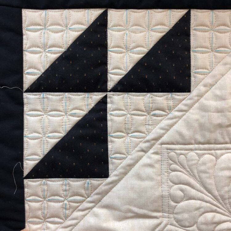 Bonus quilt with free motion quilting by Julie Cefalu @ The Crafty Quilter