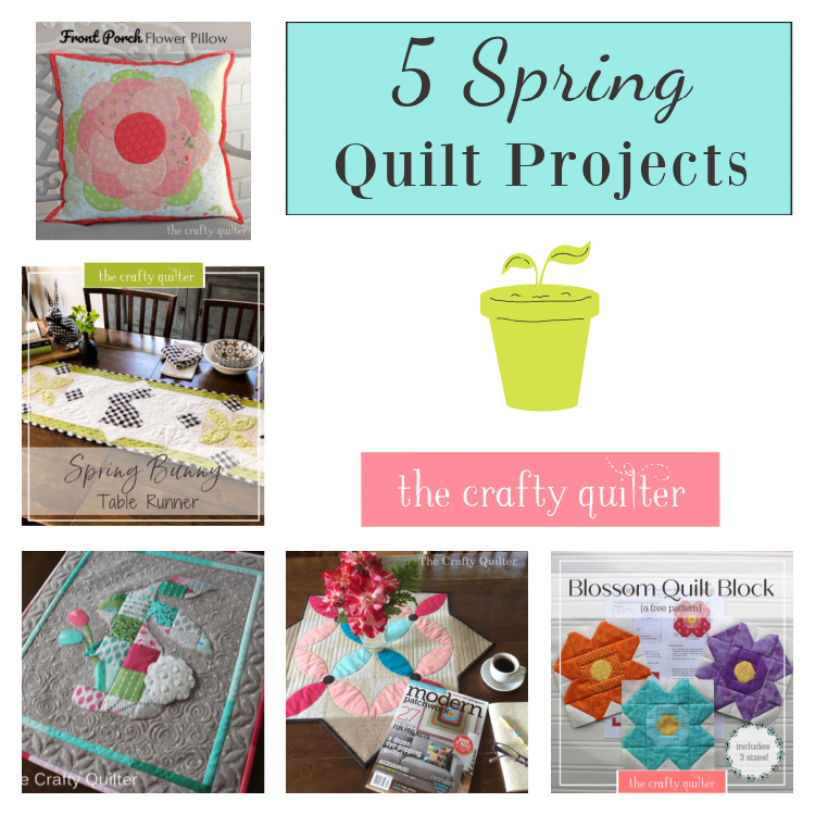 Enjoy these 5 Spring Quilt Projects from Julie Cefalu @ The Crafty Quilter.  They're small and perfect for decorating your home!
