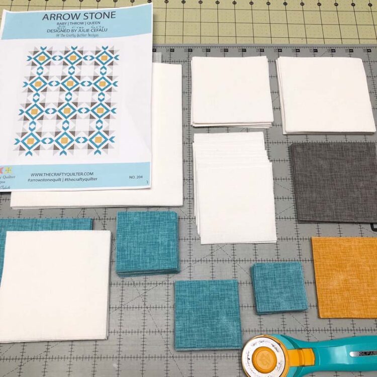 Arrow Stone Quilt Along Week 2 is all about cutting your fabric and staying organized!