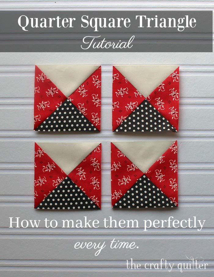 Quarter Square Triangle Tutorial @ The Crafty Quilter.