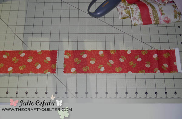 Window valance using a jelly roll (2 1/2