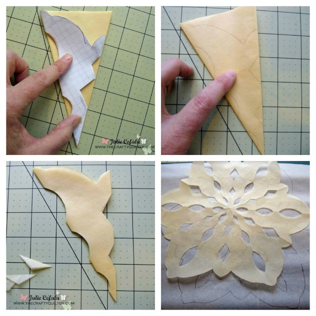 Tissue snowflake from The Crafty Quilter