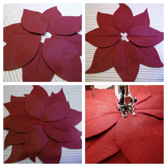 poinsettia collage