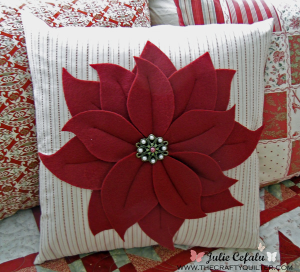 Christmas Once a Month – Poinsettia Pillow