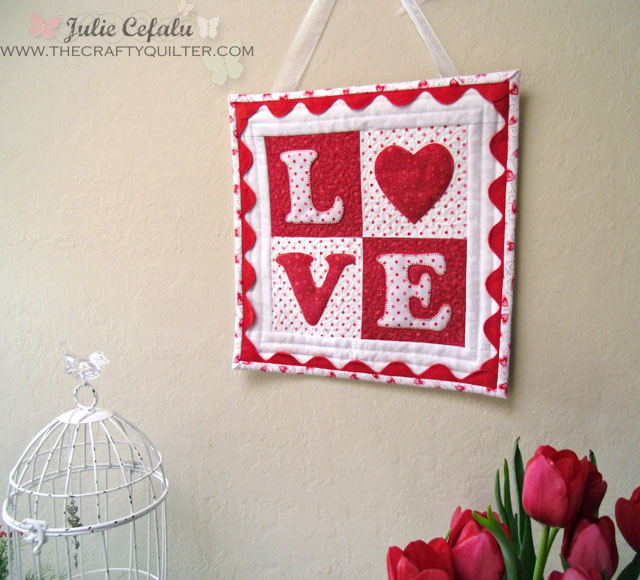 “LOVE” Letters Mini Quilt