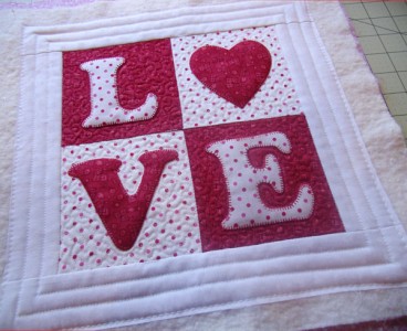 "LOVE" Letters Mini Quilt - The Crafty Quilter