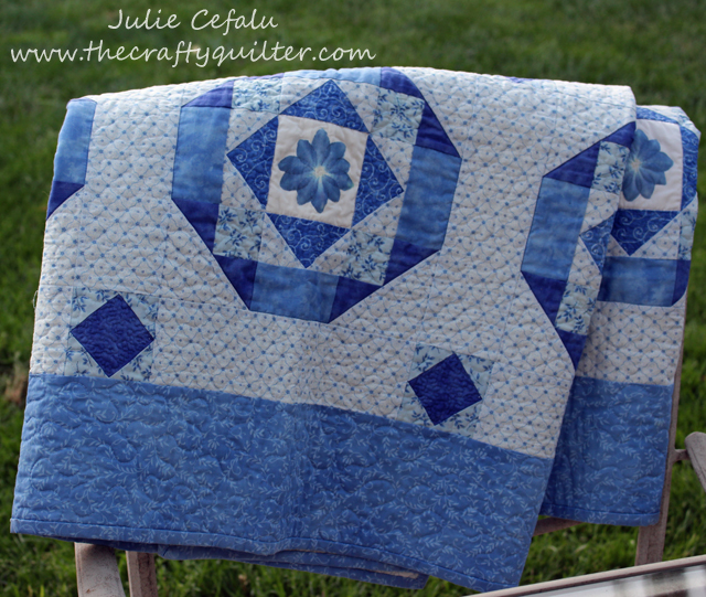 My Delphinium Blue Quilt & Blogger’s Quilt Festival