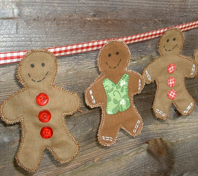 gingerbread bunting tutorial