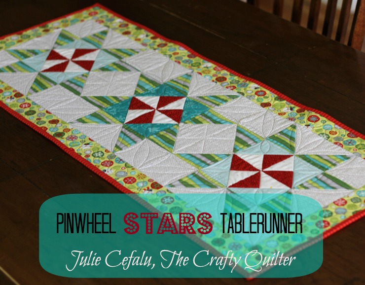 Pinwheel Stars Tablerunner Tutorial @ The Crafty Quilter