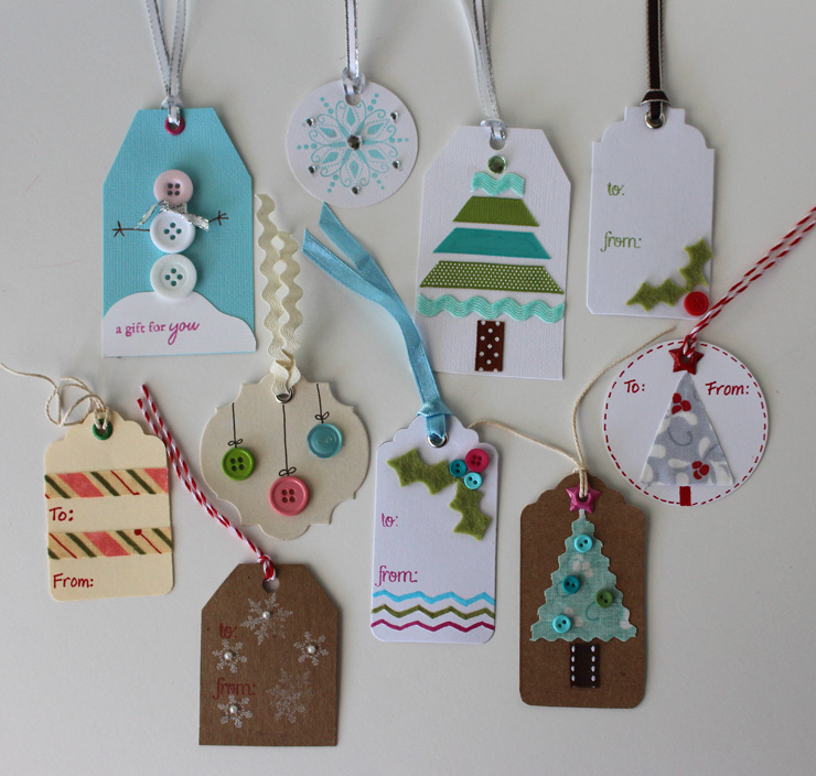 Handmade Holiday Gift tags @ The Crafty Quilter