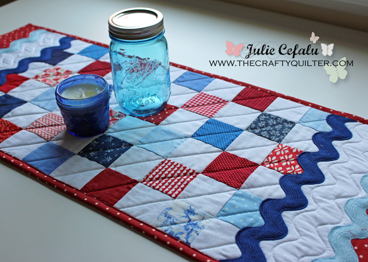 Patriotic table runner @ The Crafty Quilter