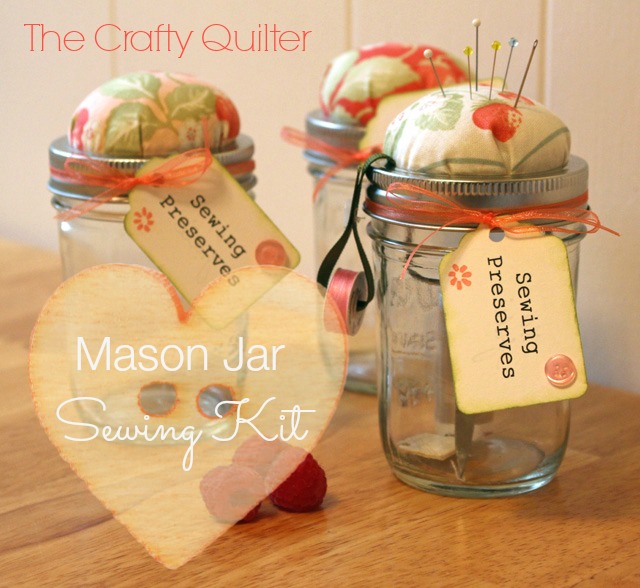 Mason Jar Sewing Kit or Sewing Preserves