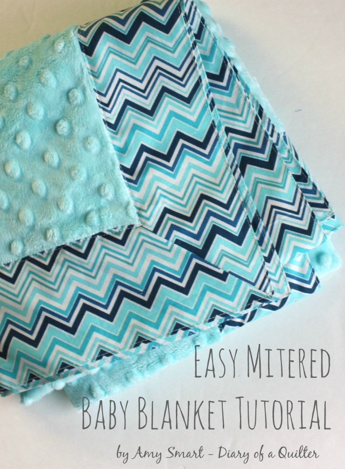 Easy-Mitered-Baby-Blanket-tutorial @ Diary of a Quilter