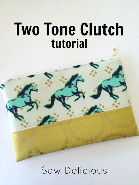 Two tone clutch tutorial @ Sew Delicious