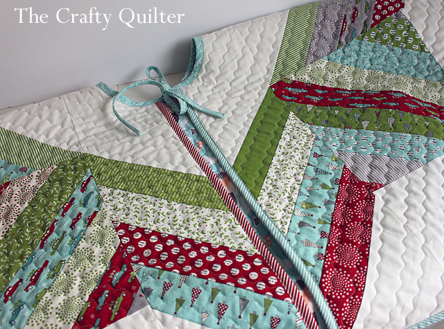 Joyful Jelly Roll Tree Skirt made by Julie Cefalu for Fat Quarter Shop