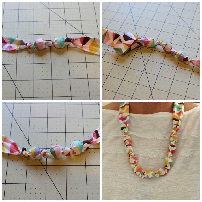 Fabric Covered Bead Necklace Tutorial @ The Crafty Quilter