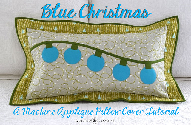 Blue Christmas pillow