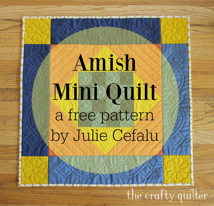 “Amish” is a Free Autumn Mini Quilt Pattern designed by Julie Cefalu from The Crafty Quilter!