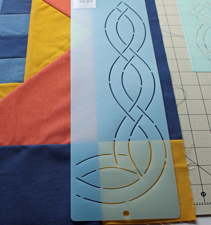 Everything you need to know about how to use stencils for quilting. Lots of tips and information about choosing the best size, marking, and stitching from Julie @ The Crafty Quilter