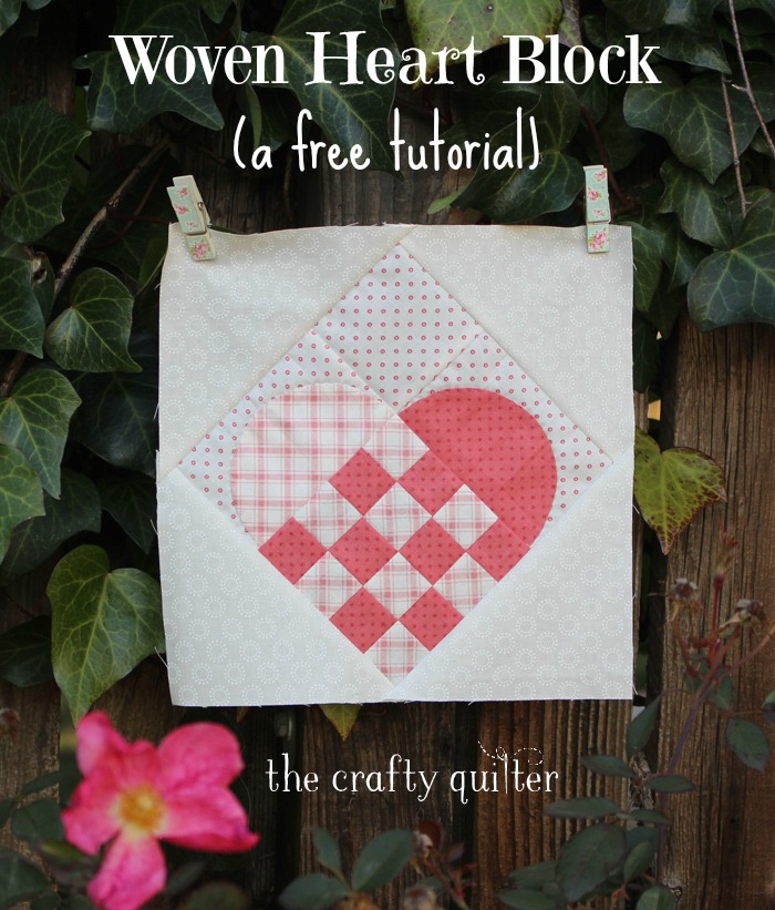 Woven Heart Quilt Block Tutorial @ The Crafty Quilter