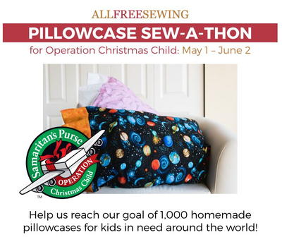 Pillowcase Sew-a-Thon at AllFreeSewing