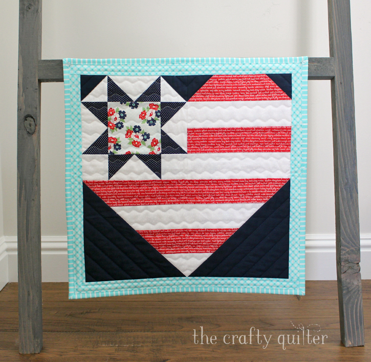 Star Spangled Heart pattern designed by Julie Cefalue of The Crafty Quilter Designs