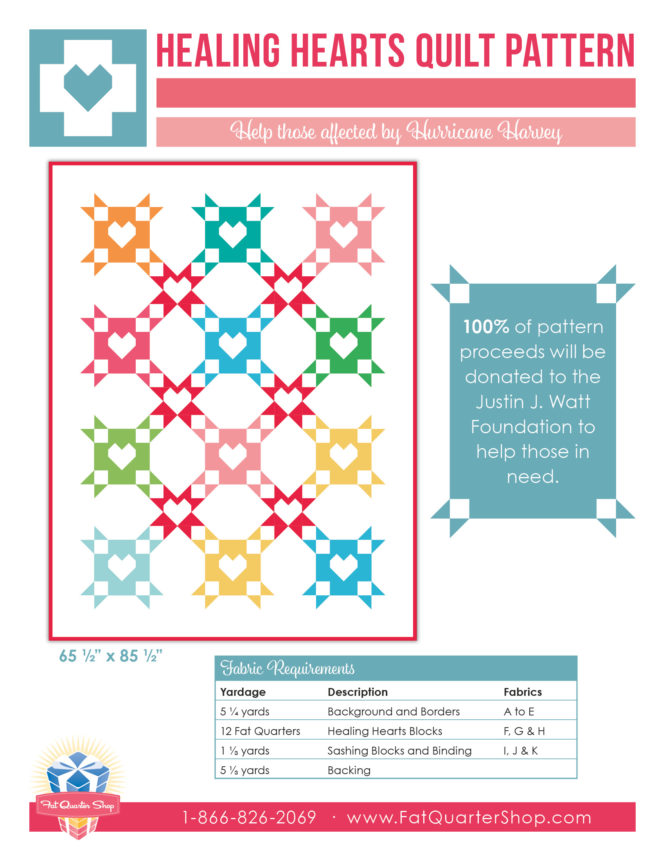 Healing Hearts Quilt Pattern at Fat Quarter Shop