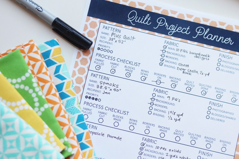 Quilt Project Planner @ Hello Melly Designs