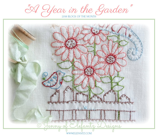 A Year In the Garden BOM by Jenny of Elefantz Designs