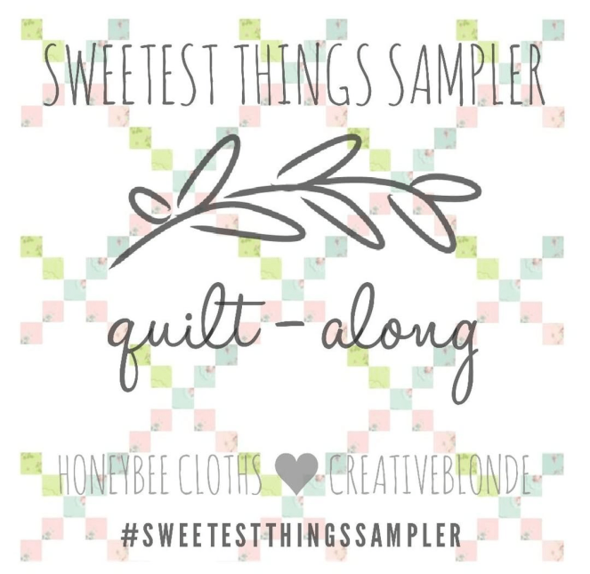 Sweetest Things Sampler Quilt Along hosted by Creative Blonde and HoneyBee Cloths