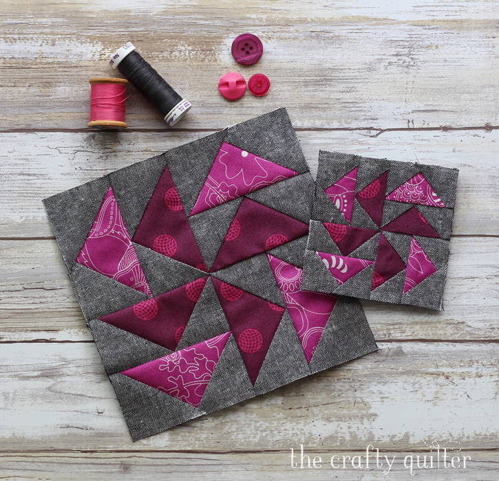 February quilt blocks for the Quilter’s Planner BOM, made by Julie Cefalu