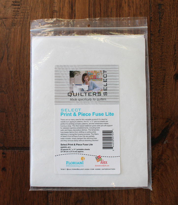 Quilter's Select Print & Piece Fuse Lite by Alex Anderson