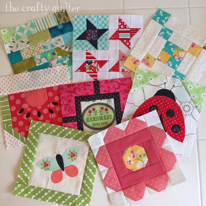 The Patchsmith's Sampler Blocks, made by Julie Cefalu. Designed by Amanda Weatherill