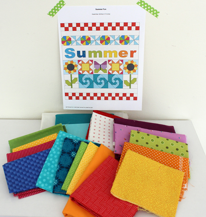 Summer Fun Quilt Along @ The Crafty Quilter starts June 1, 2018. A free tutorial for each section will presented weekly in 5 lessons.