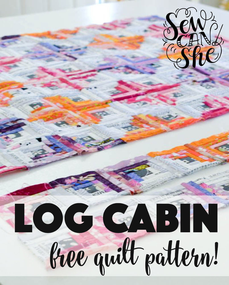 Log Cabin Free Quilt Pattern @ Sew Can She