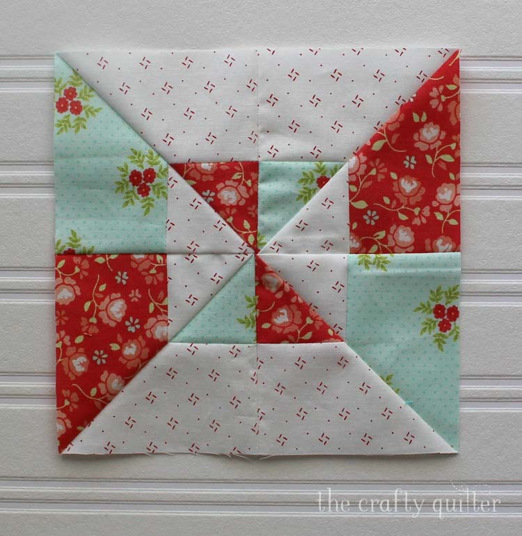 June's WIP's include this 6" block from The Patchsmith's Sampler Sew Along. Made by Julie Cefalu