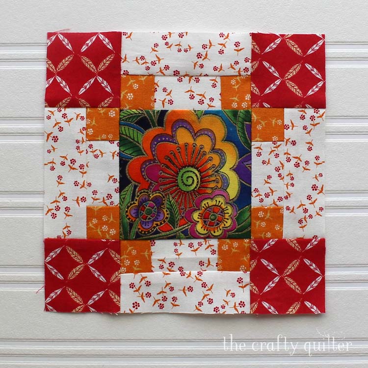 June's WIP's include this 6" block from The Patchsmith's Sampler Sew Along. Made by Julie Cefalu