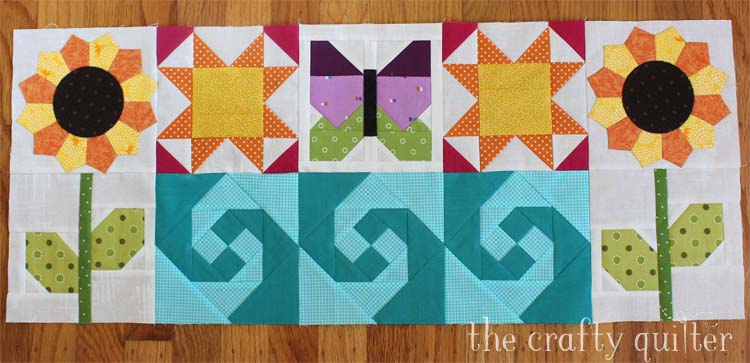 The Summer Fun Quilt Along @ The Crafty Quilter creates a bright and happy wall hanging that measures 30" x 32". Week 5 instructions include the SUMMER applique section and finishing instructions.