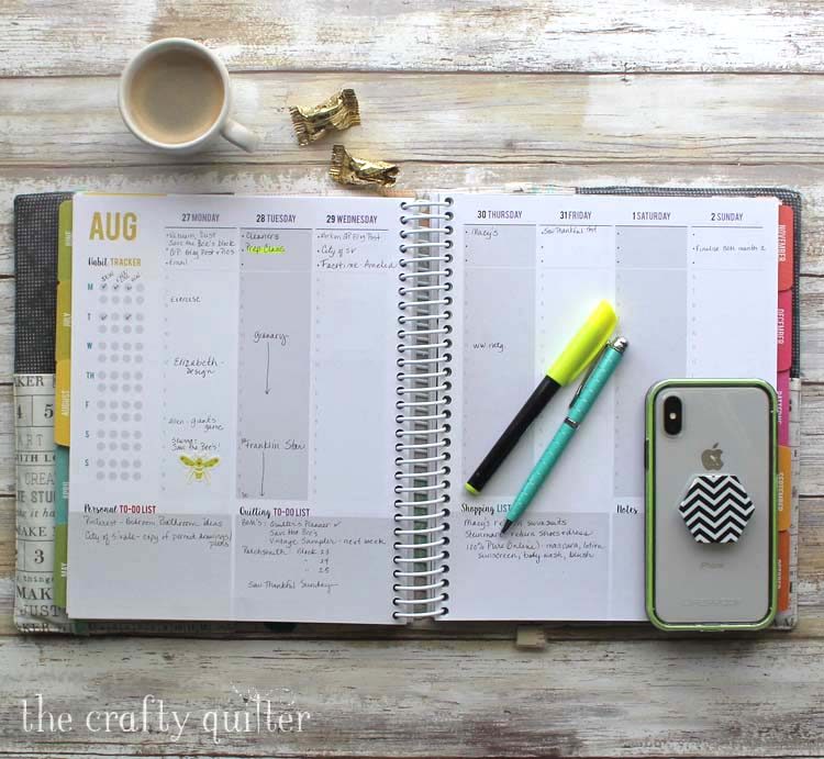 How to organize quilt projects includes having a good planner like this one,  The Quilter's Planner.