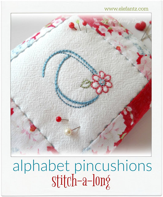 Alphabet Pincushion Stitch Along @ Elefantz