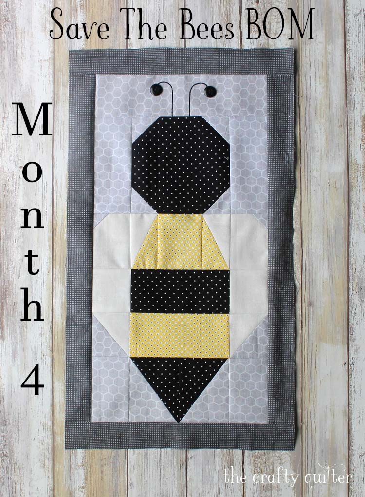 Save The Bees BOM month 4 and giveaway