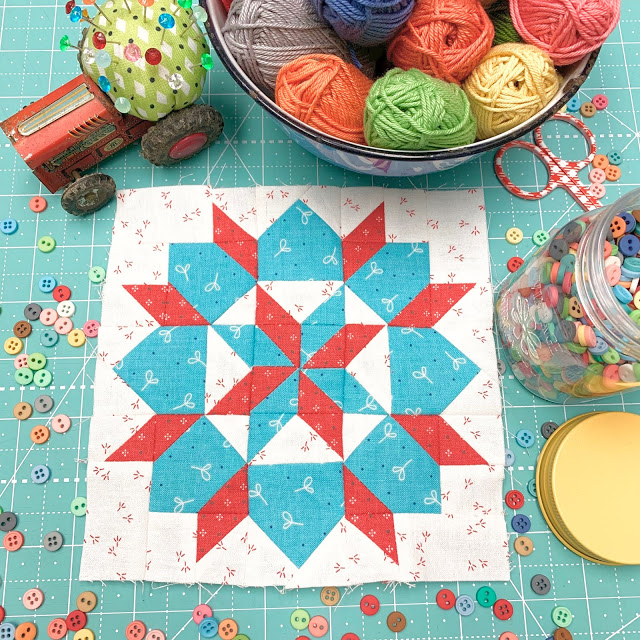 Grandma's Star Quilt Block Tutorial by Lori Holt @ Bee in My Bonnet