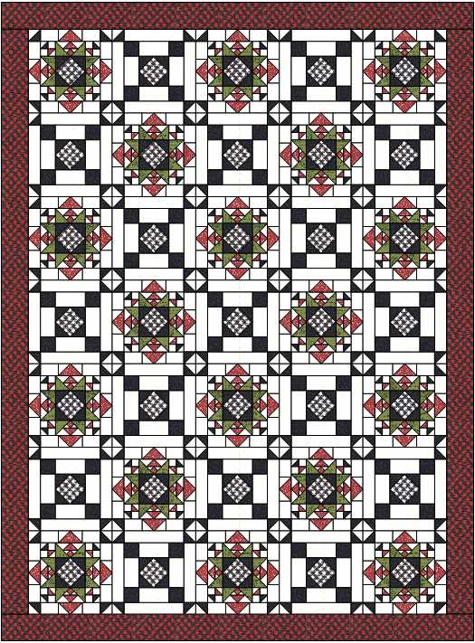 Quilt design by Julie Cefalu @ The Crafty Quilter using EQ8.  Pattern coming soon!