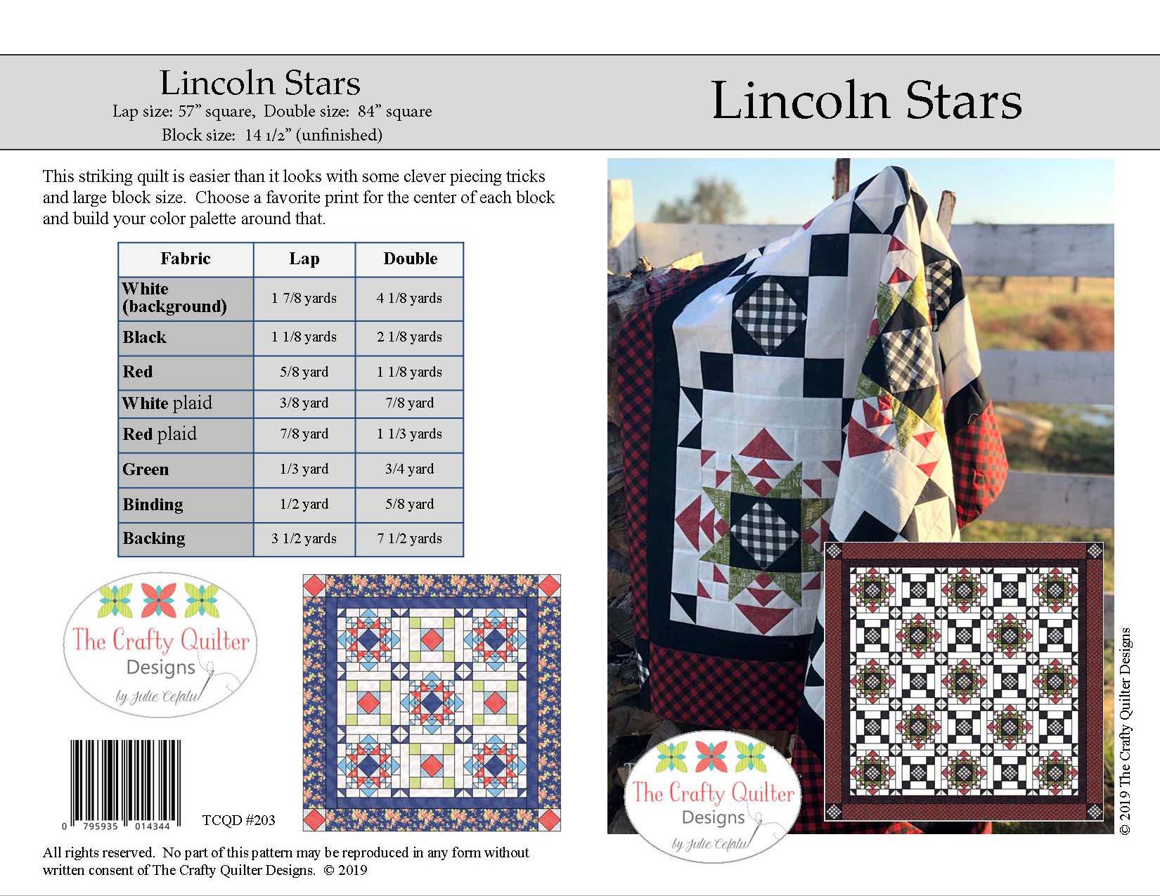 New pattern, Lincoln Stars is on sale!
