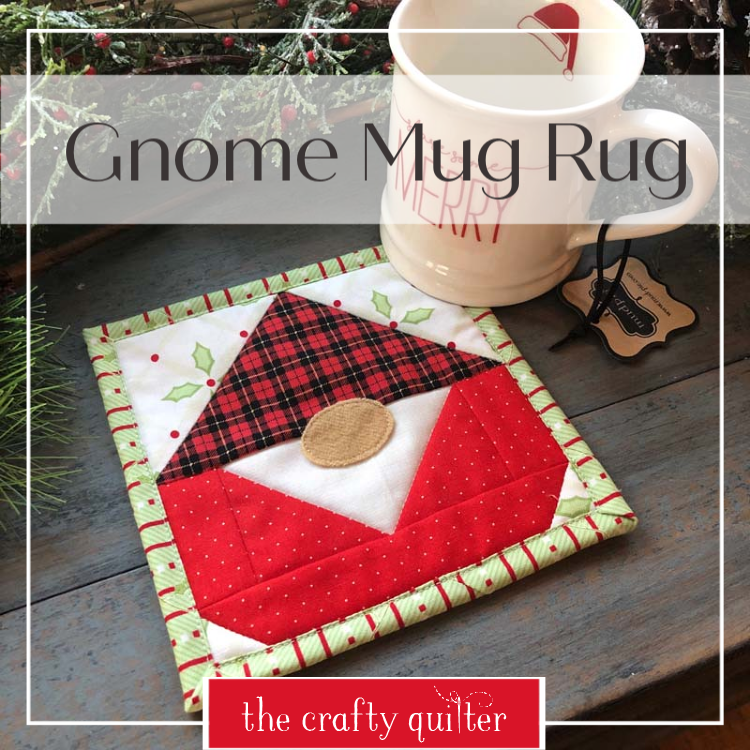 The cutest Gnome Mug Rug ever!