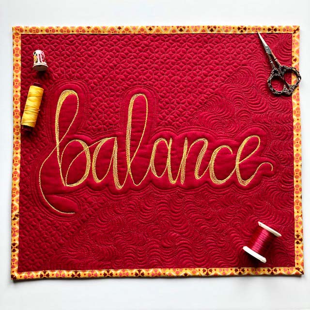 My Balance wall hanging is done!